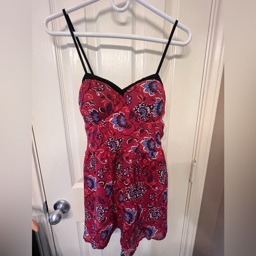 Xhilaration size small printed romper, adjustable straps . Worn once.